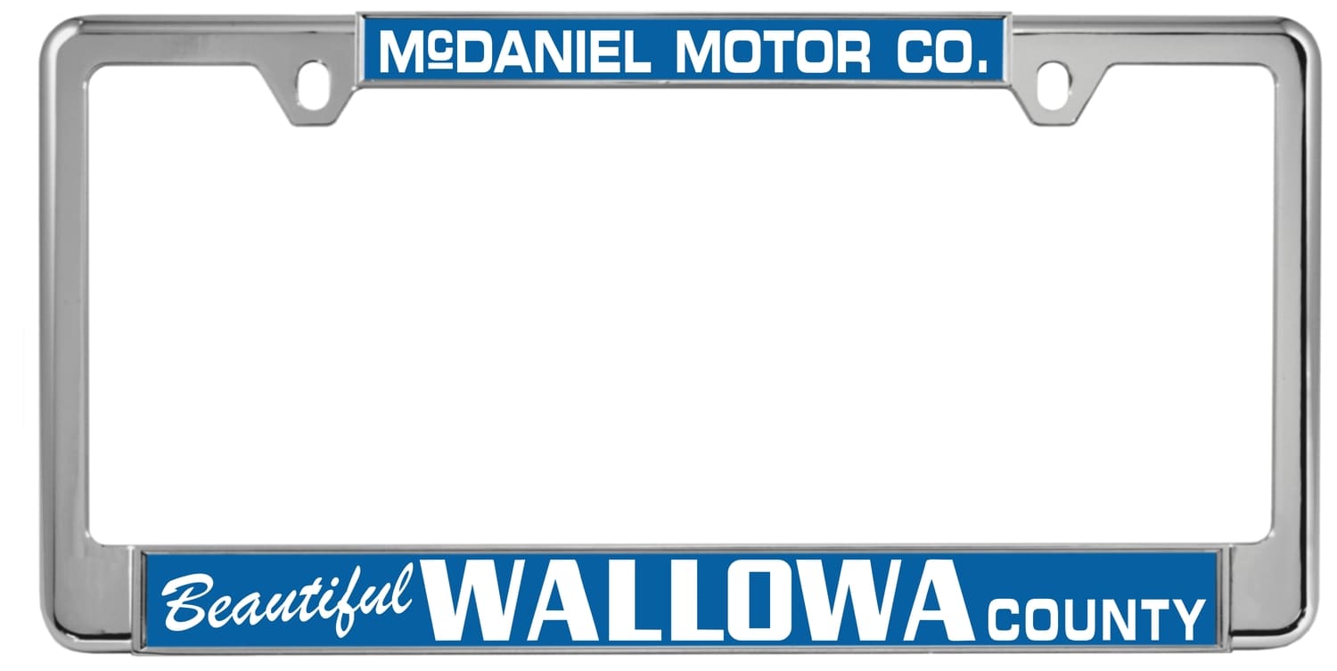 McDaniel Motor Company - Laser Engraved License plate frame